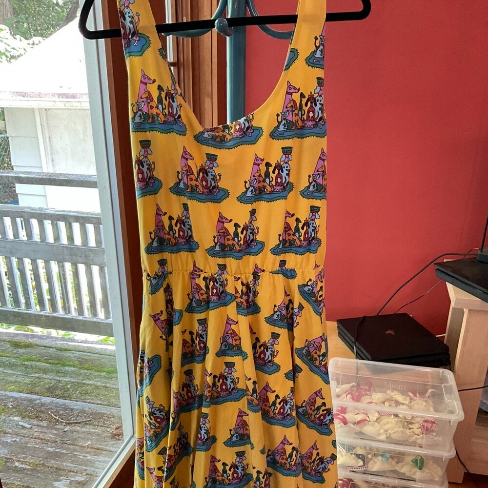 Nooworks Vacation Maxi Dress in Dog Party pattern Size 3X